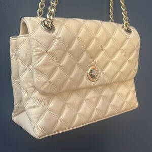 KATE SPADE Chic White Quilted Shoulder Bag